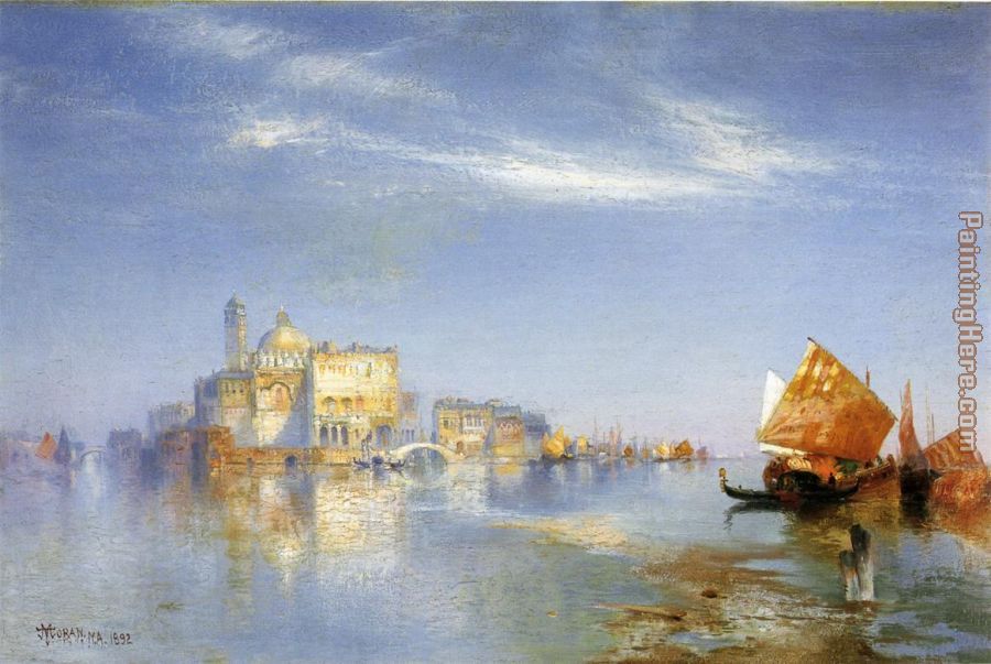 View of Venice painting - Thomas Moran View of Venice art painting